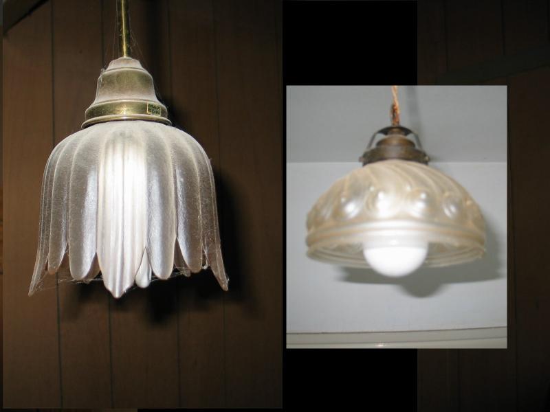 Diverse antikke loftslamper