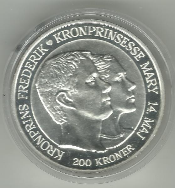 200,-kr danske sølvmønt