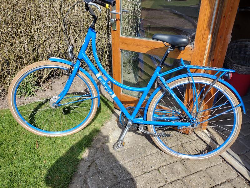 Blå cykel